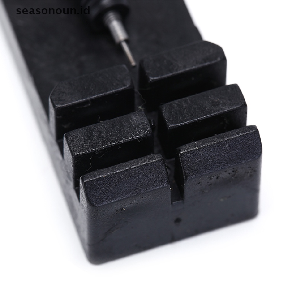 Seasonoun Watch Band Strap Bracelet Link Pin Remover Adjustable Repair Tool Kit Hitam.