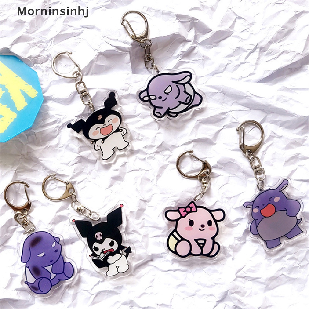 Mornin Sanrio Hello Kitty Kuromi Toys My Melody Keychain Kawaii Sanrio Aksesoris Melody Liontin Mainan Anak Sanrio Figure Hadiah id