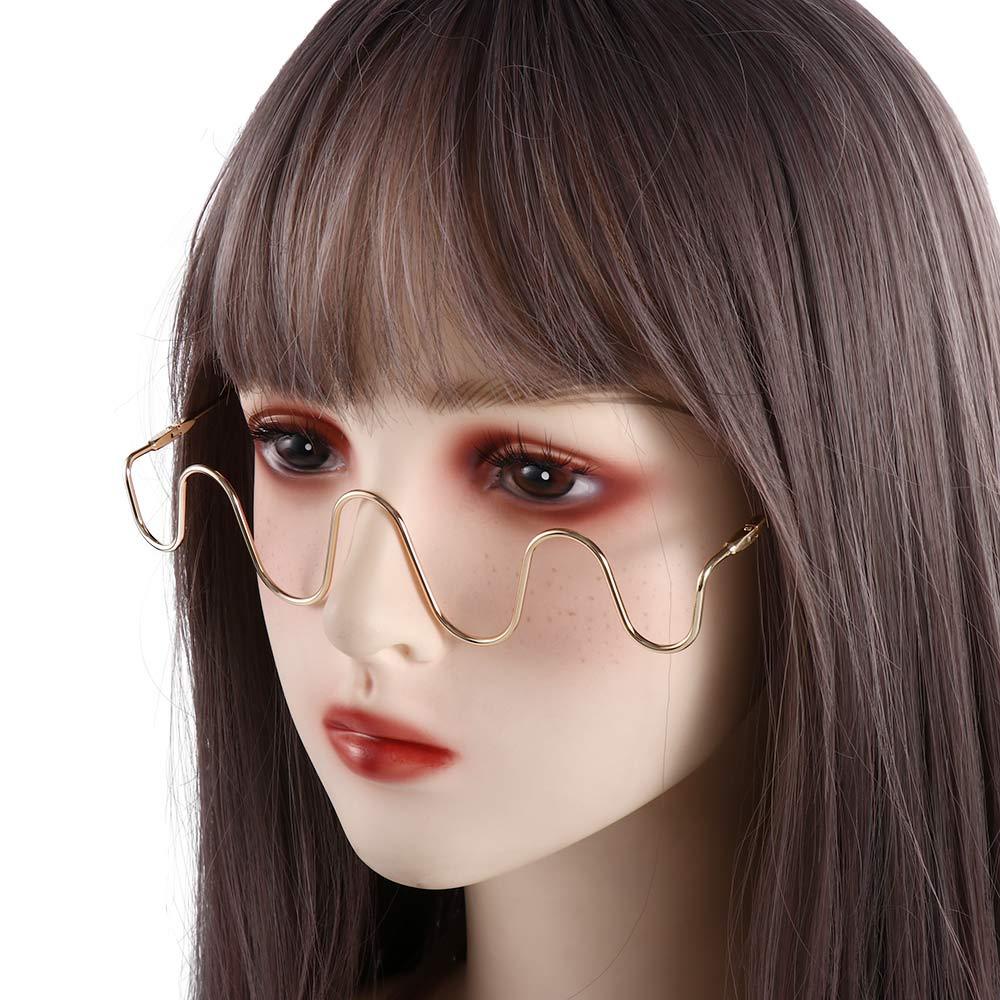Frame Kacamata Berlian Agustina Silver Gold Steampunk Dekorasi Kacamata Untuk Wanita Sunglasses Wave Glasses Frame