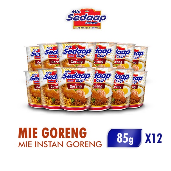 

Sedaap Cup Mie Instan Goreng @85gr x 12 pcs