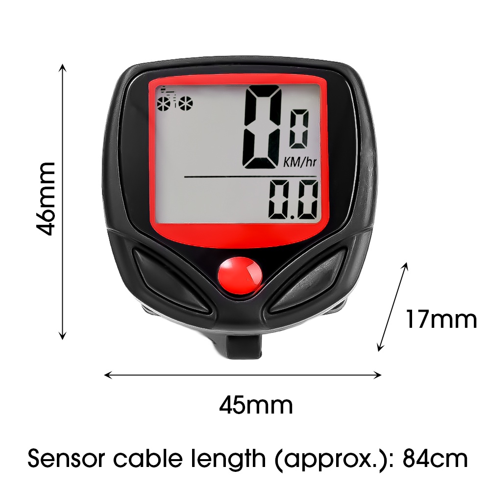 Mudah Di Baca Tahan Air Sepeda Speedometer Sepeda Ride Speedometer Odometer Aksesoris Sepeda Siklus Komputer Kabel LCD Display Digital Komputer