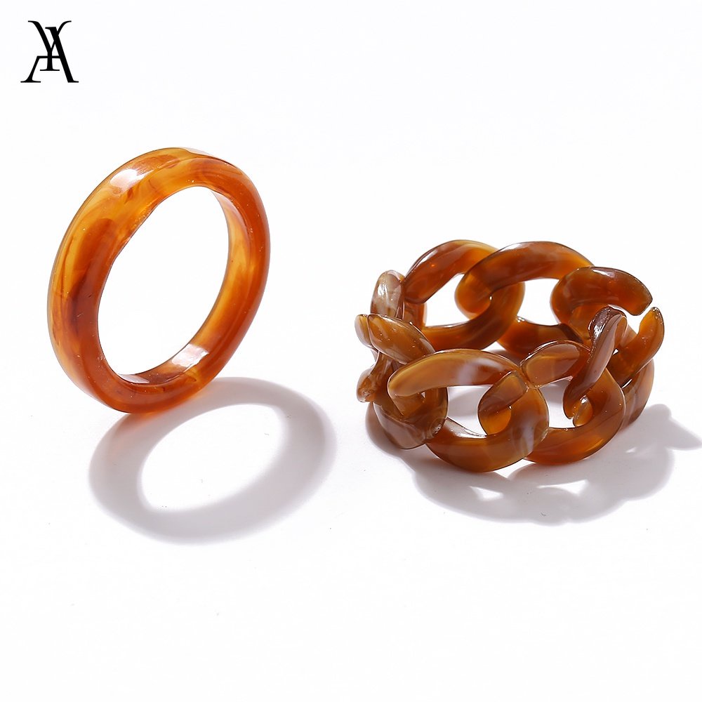 AY(CN) Set Cincin Model Twist Gaya Retro Korea Untuk Wanita