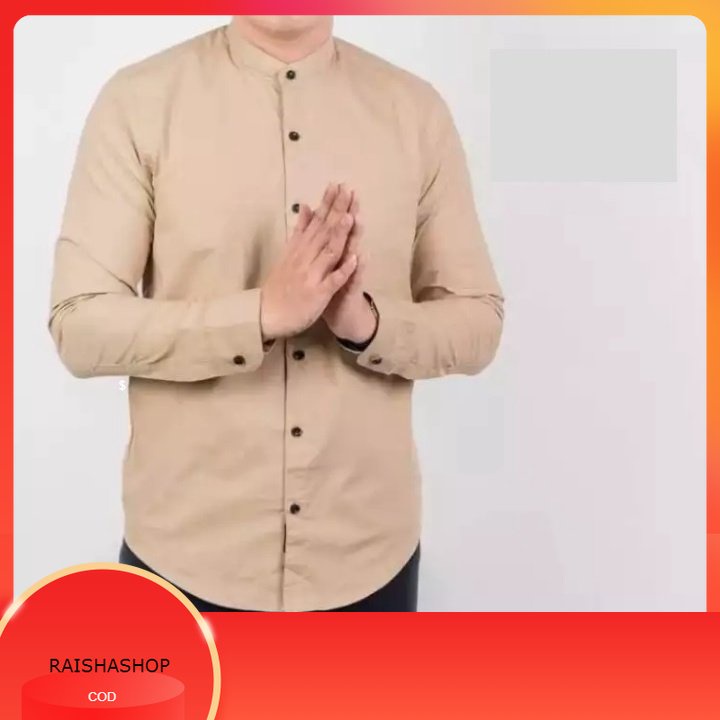 Kemeja Pria Polos Kerah Sanghai / Koko Sanghai TRIGGER Store Bandung