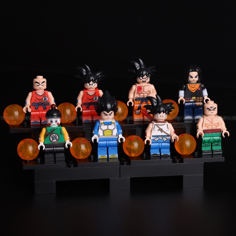 Boneka Dragon Ball Super Mini Super Saiyan Son Goku Vegeta Batang Buatan Man No. Mainan Blok Bangunan Rakitan 17teki