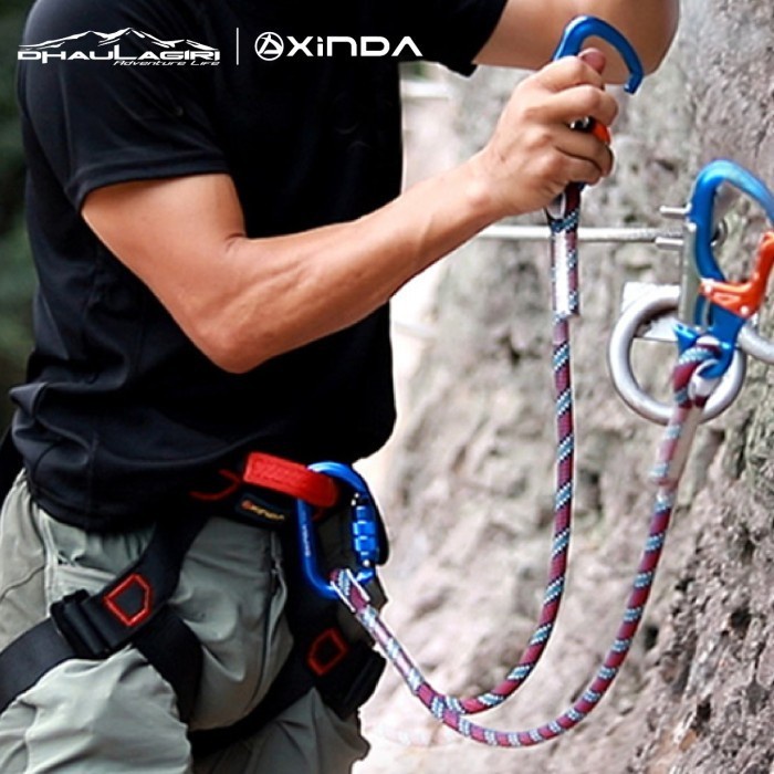 Carabiner 30KN XINDA Q-9652 Double Action Locking Safety Lanyard