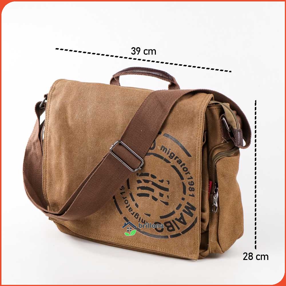 Maibo Manjianghong Tas Selempang Pria Messenger Canvas Printing - 1124