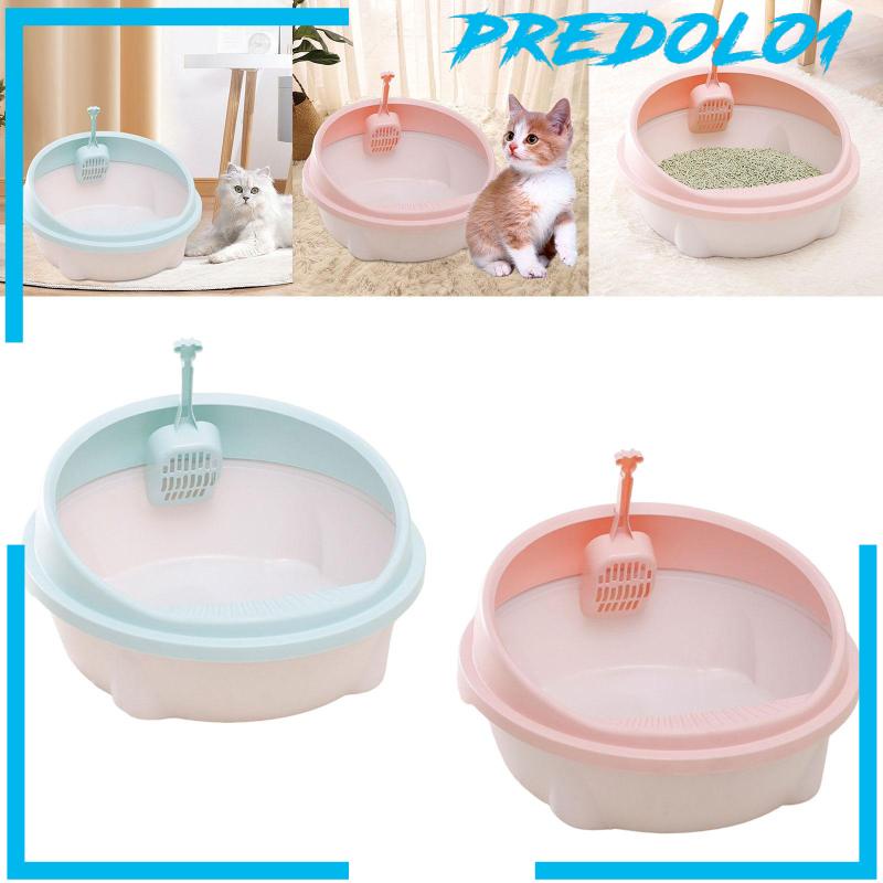 [Predolo1] Kotak Kotoran Kucing Anti Cipratan Privasi Dinding Sandbox Kucing Nyaman Awet