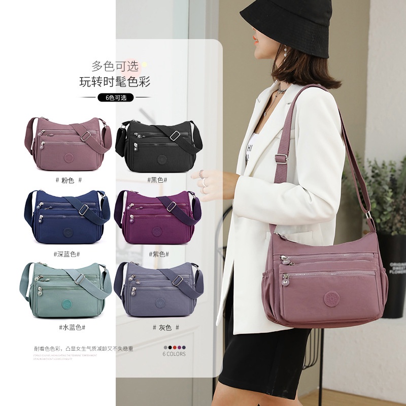 cicibrand - Tas selempang wanita S-70 tas import wanita polyester anti air