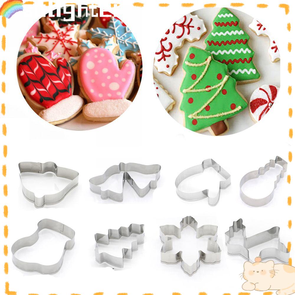 SOLIGHTER 5/7PCS Christmas Cookie Cutter Elk Santa Claus Xmas Theme Cake Mould