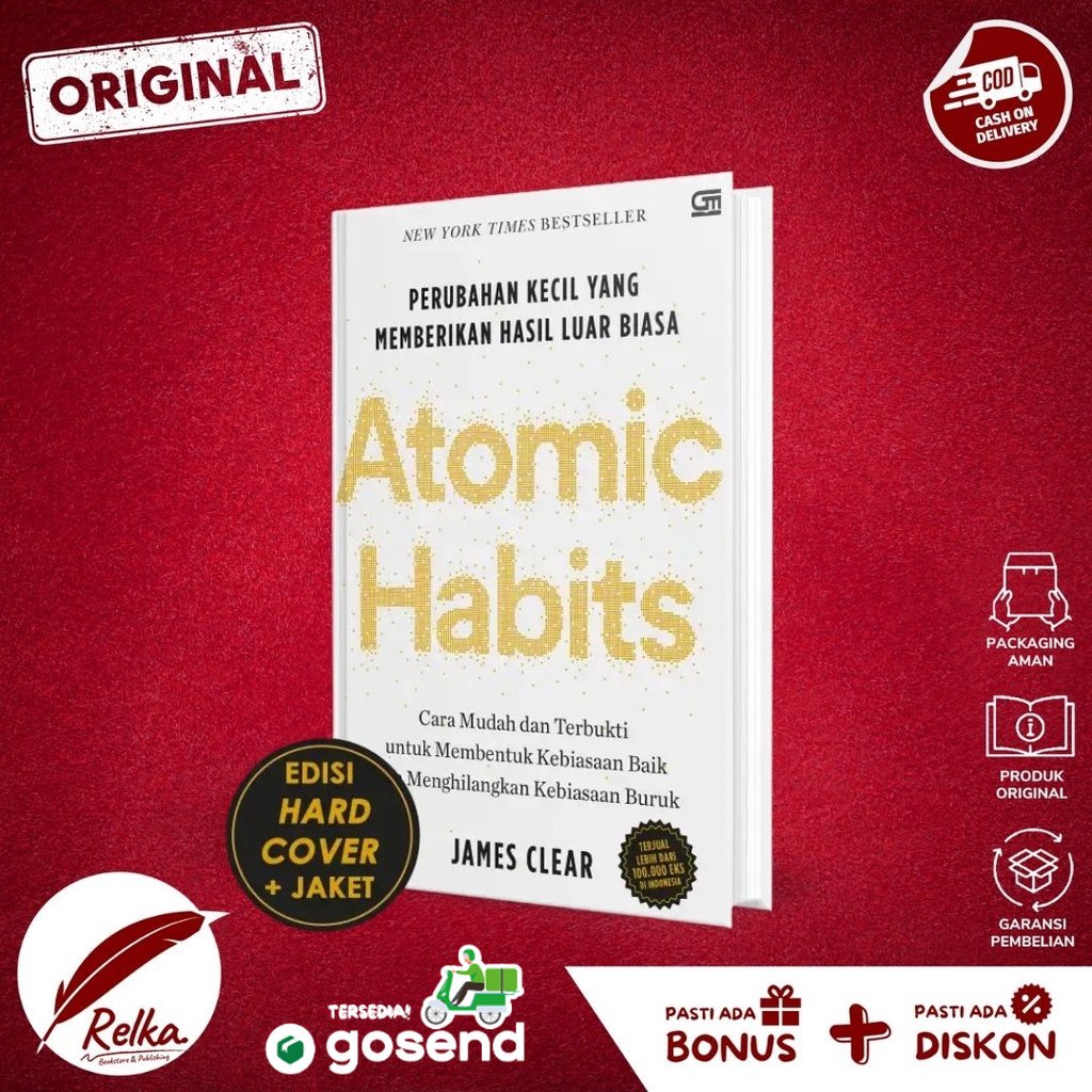 Buku Atomic Habits - Perubahan Kecil yang Memberikan Hasil Luar Biasa Edisi Hardcover - James Clear