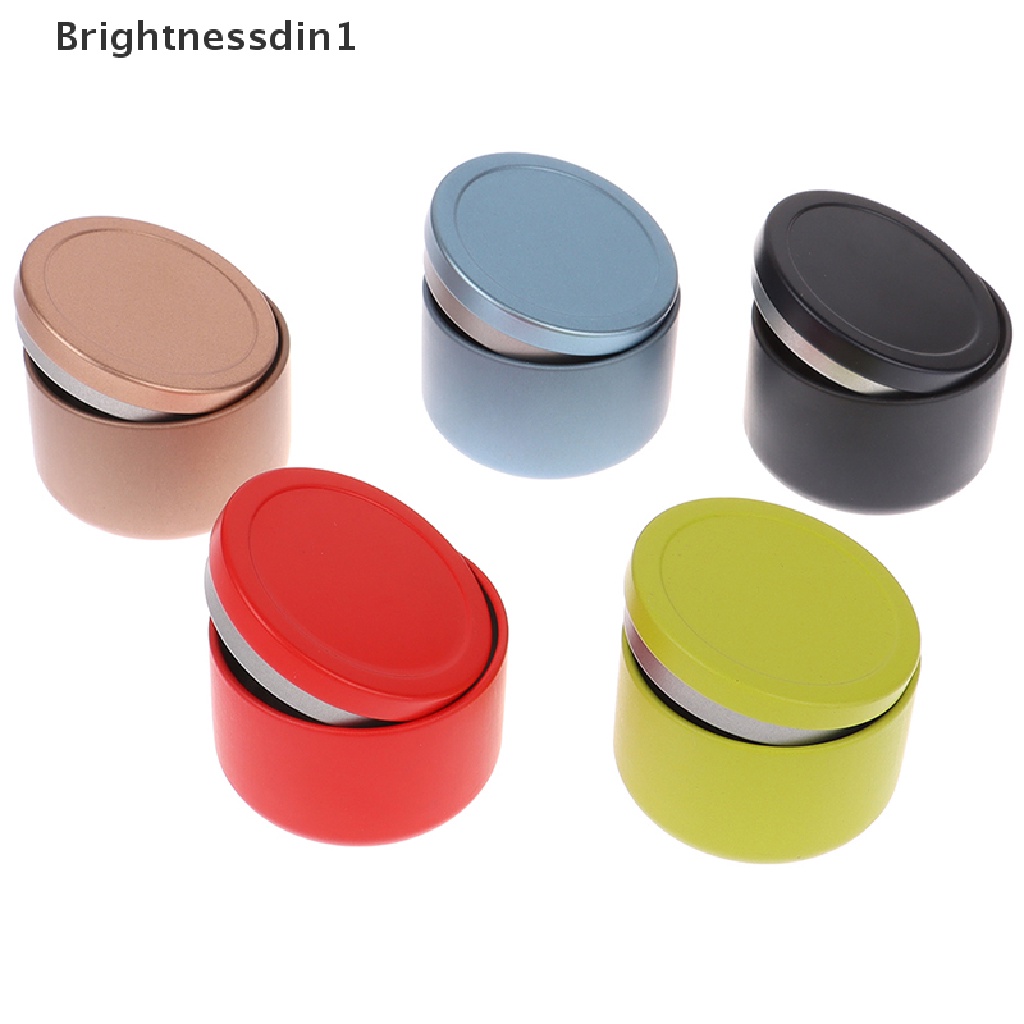 [Brightnessdin1] Wadah Tahan Bau Kedap Udara Aluminium Herb Stash Jar Metal Sealed Can Tea Jar Boutique