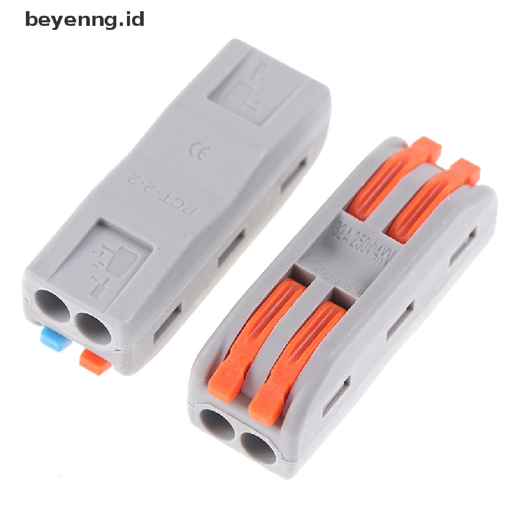 Beyen 5PCS Konektor Kawat PCT-222 Terminal Block Conductor SPL-2/3In Terminal Push-In ID