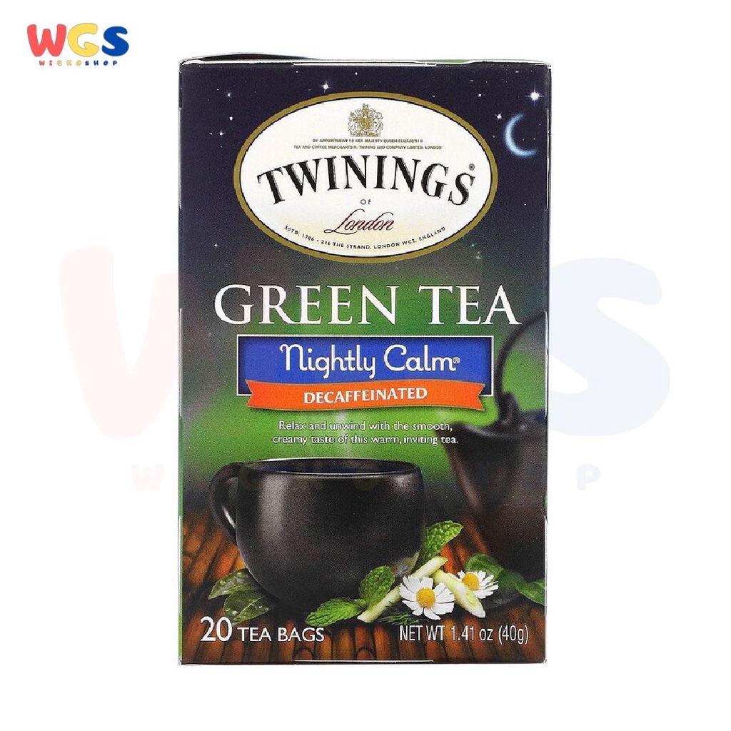 Twinings of London Green Tea Night Calm Decaffeinated Tea 20p x 2g