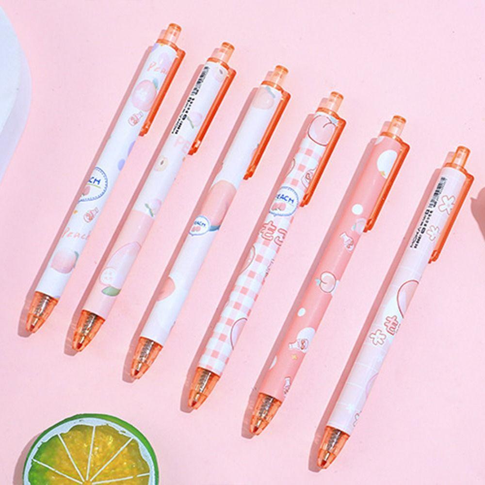 Lanfy 0.5mm Gel Pen Set Sekolah Kawaii Siging Pen Tulisan Perlengkapan Kantor Tinta Hitam Menulis Alat Tulis Pena Gel Netral