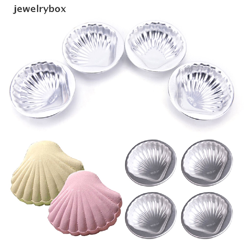 [jewelrybox] 5x Crafg Aluminium Alloy Handmade Cetakan Mandi Kue Fizzy Sea Shell Bentuk Butik