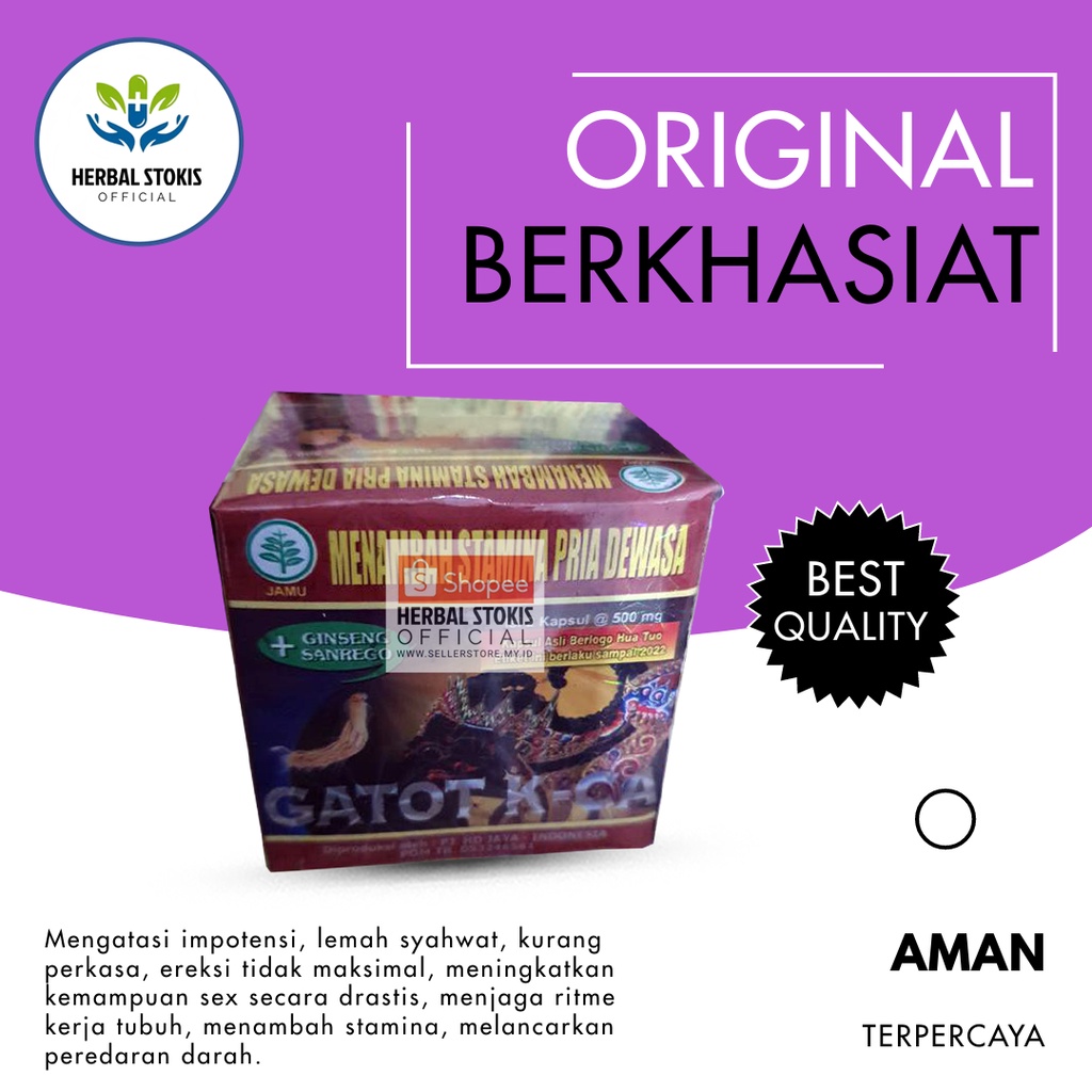 

Suplemen Kapsul Herbal Gatot Kca Kaca Original Obat (Kuat) Pria Perkasa