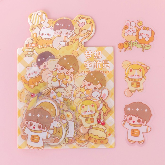 

1 SET STICKER DIY AESTHETIC GAMBAR KARTUN SPACE ANAK ANIMASI LUCU - JD-36