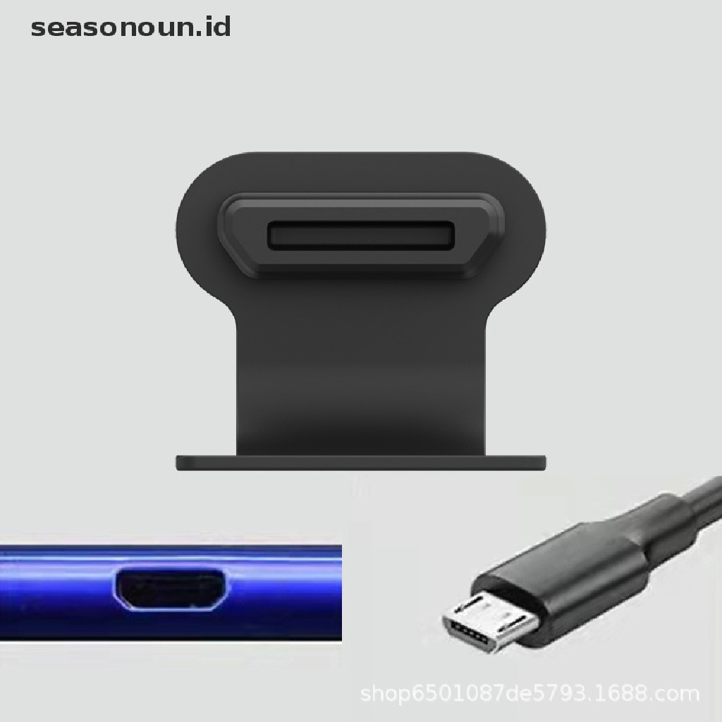 Seasonoun Colokan Debu Telepon Silikon Anti Rontok Port Charging Colokan Debu Type-C Mirco USB.