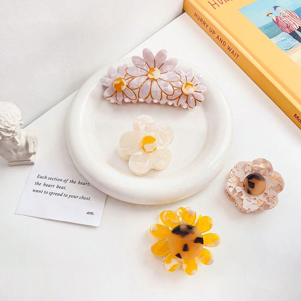 Agustinina Daisy Rambut Cakar Lucu Kreatif Fashion Bunga Hiu Klip Hiasan Kepala Temperamen Untuk Wanita Women Hair Clips