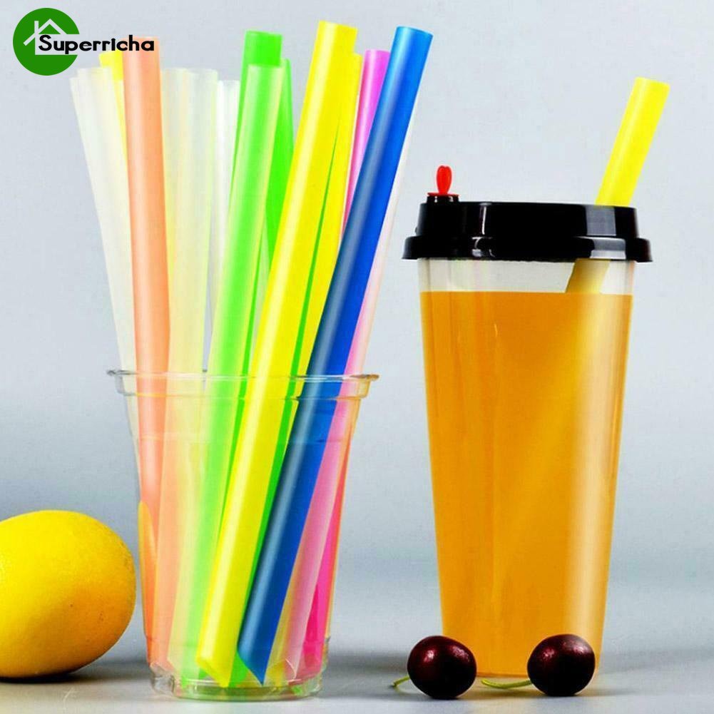 Hot Sale/100Pcs Sedotan Minum Bungkus Satuan Bening Berkualitas Tinggi/Sedotan Jus Warna Plastik Sekali Pakai Menebal/Aksesoris Dapur Pesta Acara Liburan
