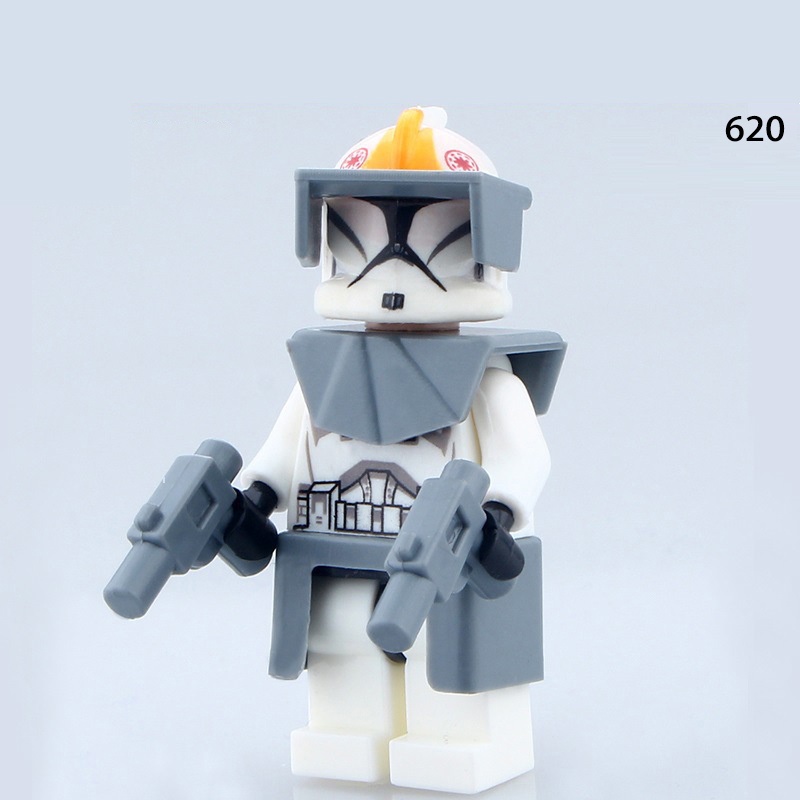 Clone Trooper Heavy Soldier Minifigures Star Wars Commander REX FOX Serigala Demolition Soldier Koleksi Angka Mini