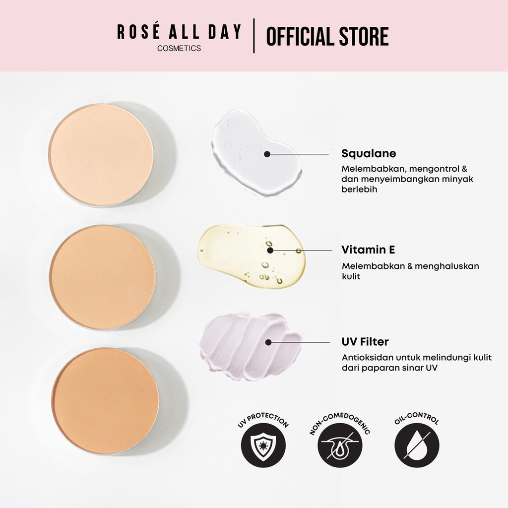 ❤ MEMEY ❤ ROSE ALL DAY The Realest Lightweight Compact Powder