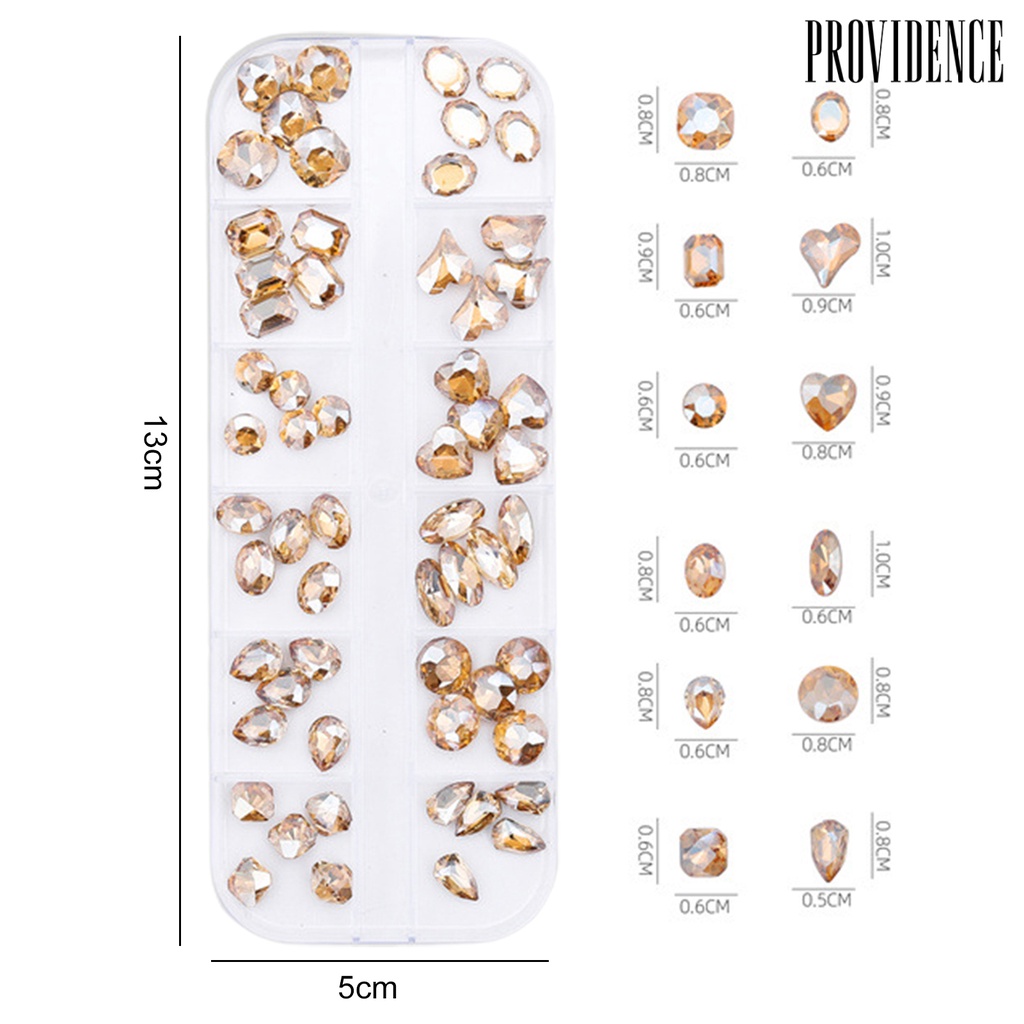 Providence 1kotak Manicure Decor Tiga Dimensi Indah Halus Mudah Diterapkan Bersinar DIY Mini Tajam Kuku Bawah Berlian Imitasi Aksesoris Toko Manikur