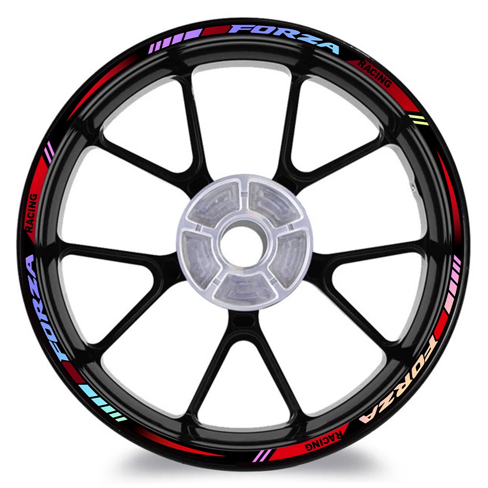 Stiker Roda Reflektif HONDA FORZA Motor 14inch Hub Laser Decal Rim Aksesoris COD Stok Dalam