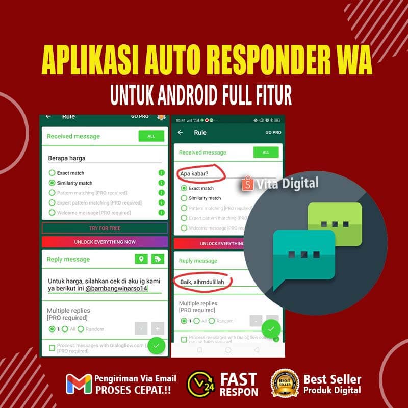 AutoResponder for WA Lifetime - Aplikasi Pembalas Pesan WA Otomatis - Auto Responder Android Premium App Pro Selamanya