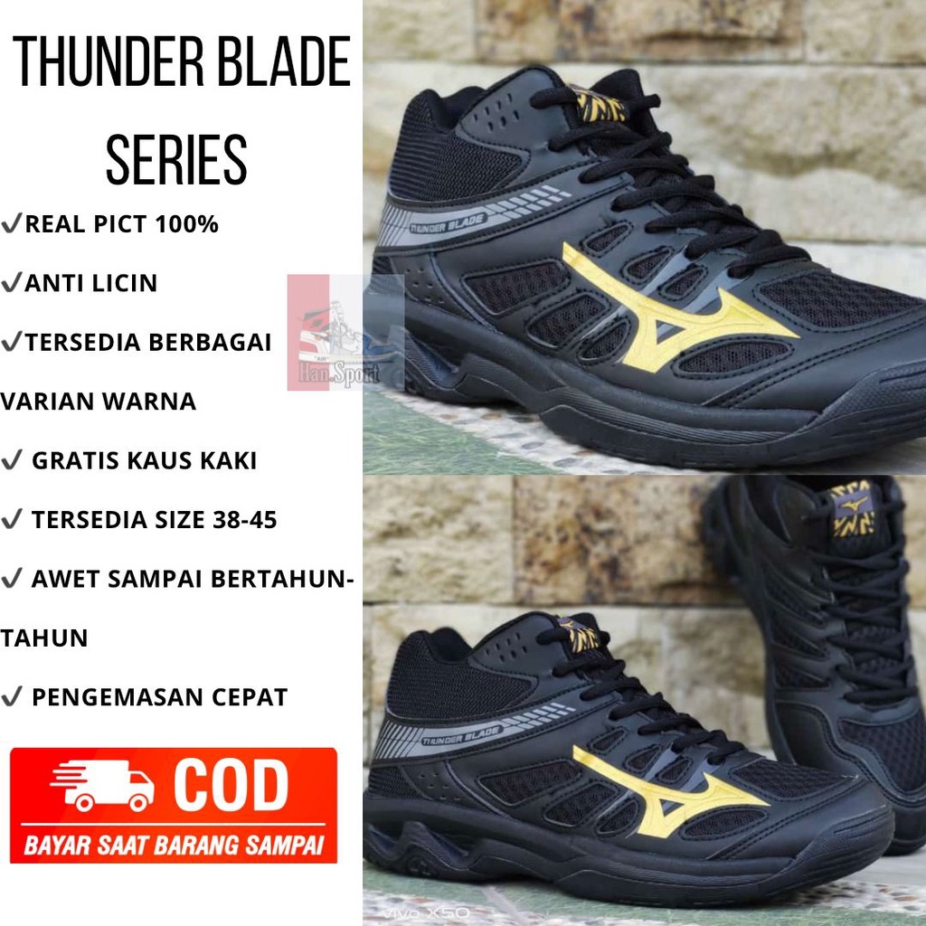 Sepatu Voli Mizuno Thunder Blade Premium Original / Sepatu Volly Mizuno Thunder Blade Premium Ori