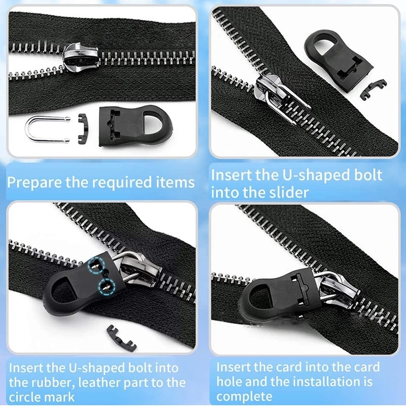 Universal Metal Zipper Pull/Pengganti Dilepas Zipper Slider Pull Tab Repair Kit/Untuk Pakaian Jaket Diy Craft Jahit Zip Head