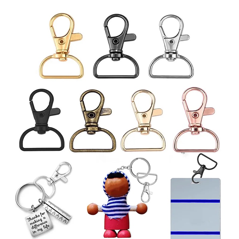 Jepit Putar D Cincin/alloy Lanyard Snap Hooks Clip/Zinc-alloy Zipper Fastener/Snap Hook Untuk Gantungan Kunci Tas Gesper DIY Aksesoris