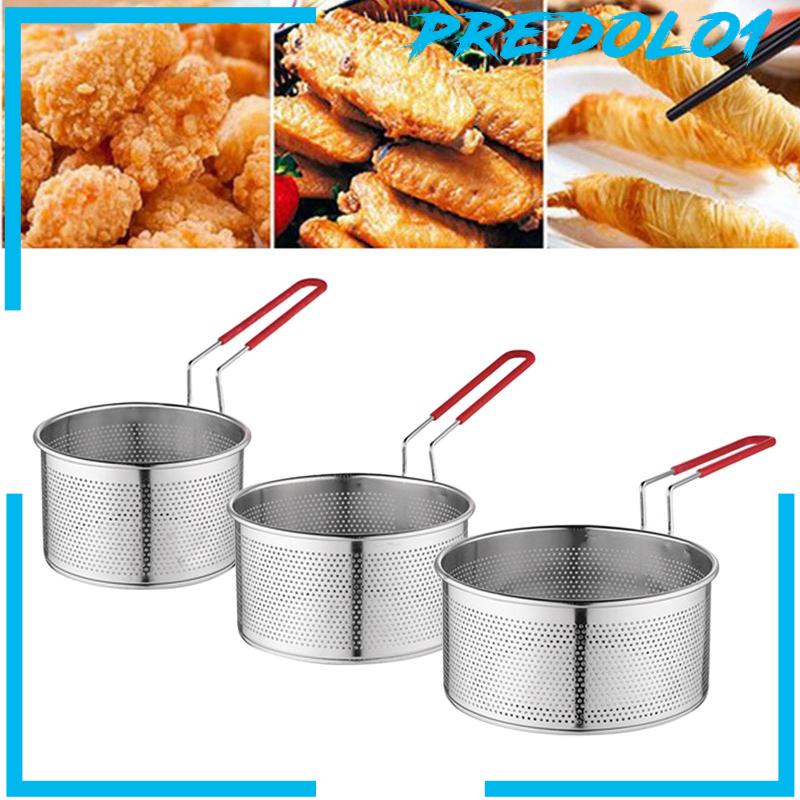 [Predolo1] Keranjang Penggoreng Alat Dapur Mesh Basket Colander Untuk Restoran