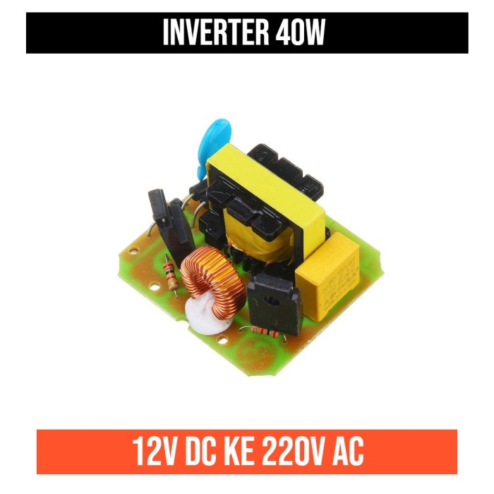 Inverter 40W DC 12V 220V AC Listrik PLN Solar Cell Power Aki Car 40 W