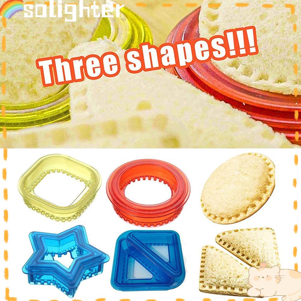 Solighter Sandwich Cutter DIY Baking Pastry Tools Cetakan Roti Bento Kotak Potong Dan Segel