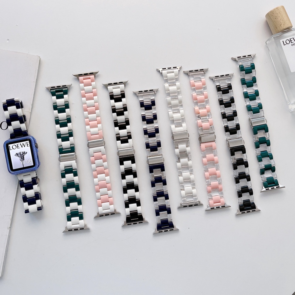 iWatch Strap warna kombinasi Acrylic Watch Band 49 45 44 mm for Apple Watch  42 41 40 38mm