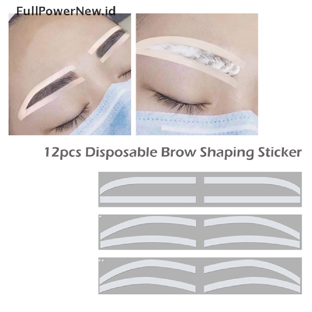 Power 6pasang Stensil Alis Tato Pembentuk Alis Stiker Template Alat Makeup ID