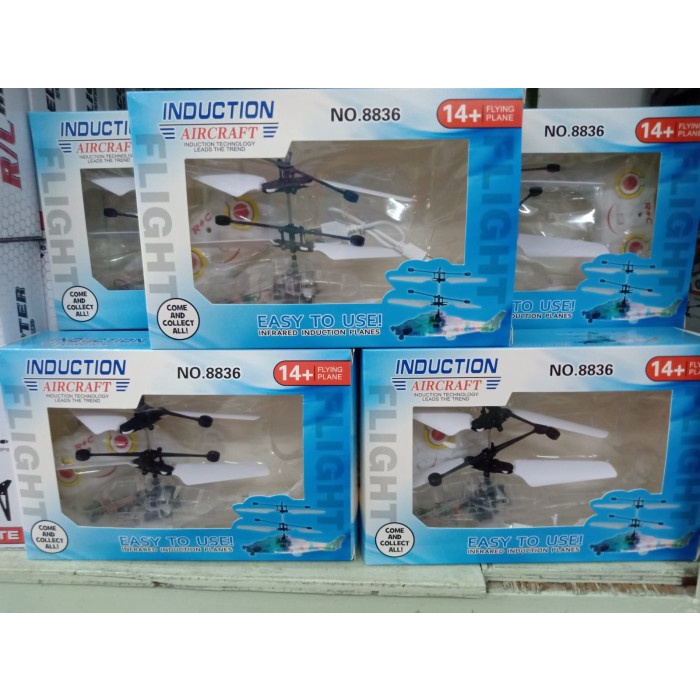 LED MAINAN HELIKOPTER TRANSPARANT NYALA LED RC HELICOPTER SENSOR