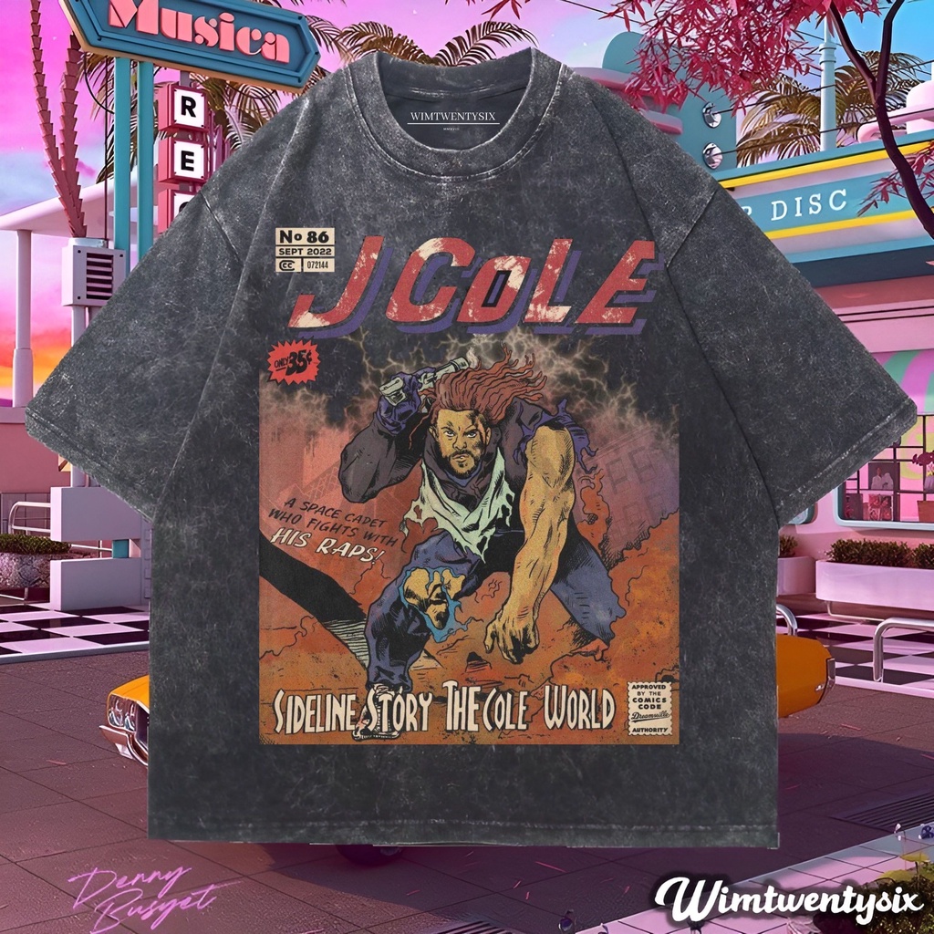 Wimtwentysix “j cole story the cole world” kaos oversized washing | vintage tee