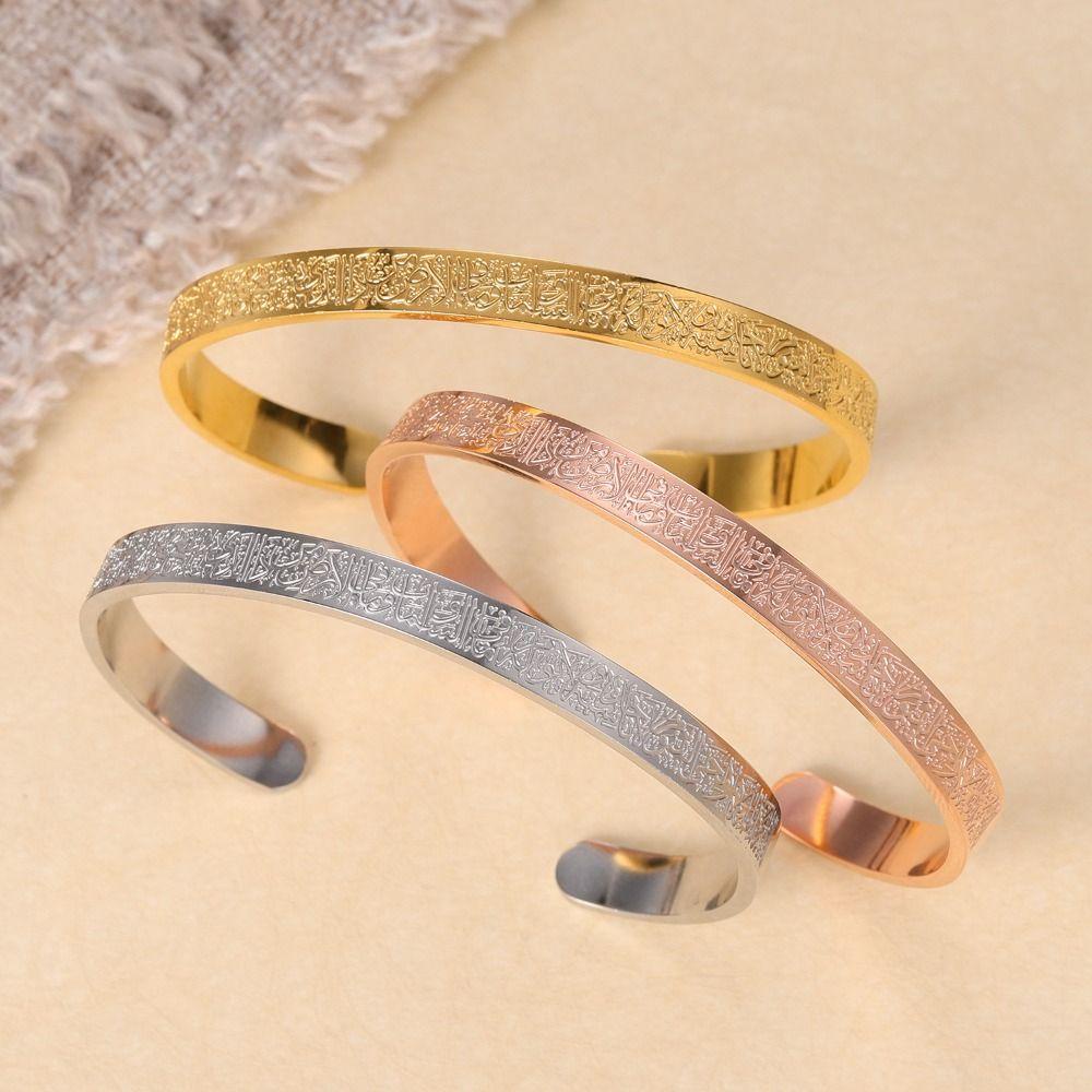 Mxbeauty Arab Manset Gelang Kepribadian Desain Minoritas Unik Wanita Hadiah Perhiasan Aksesoris Anti Karat Sederhana Pulseras Disk Pendant Kalung