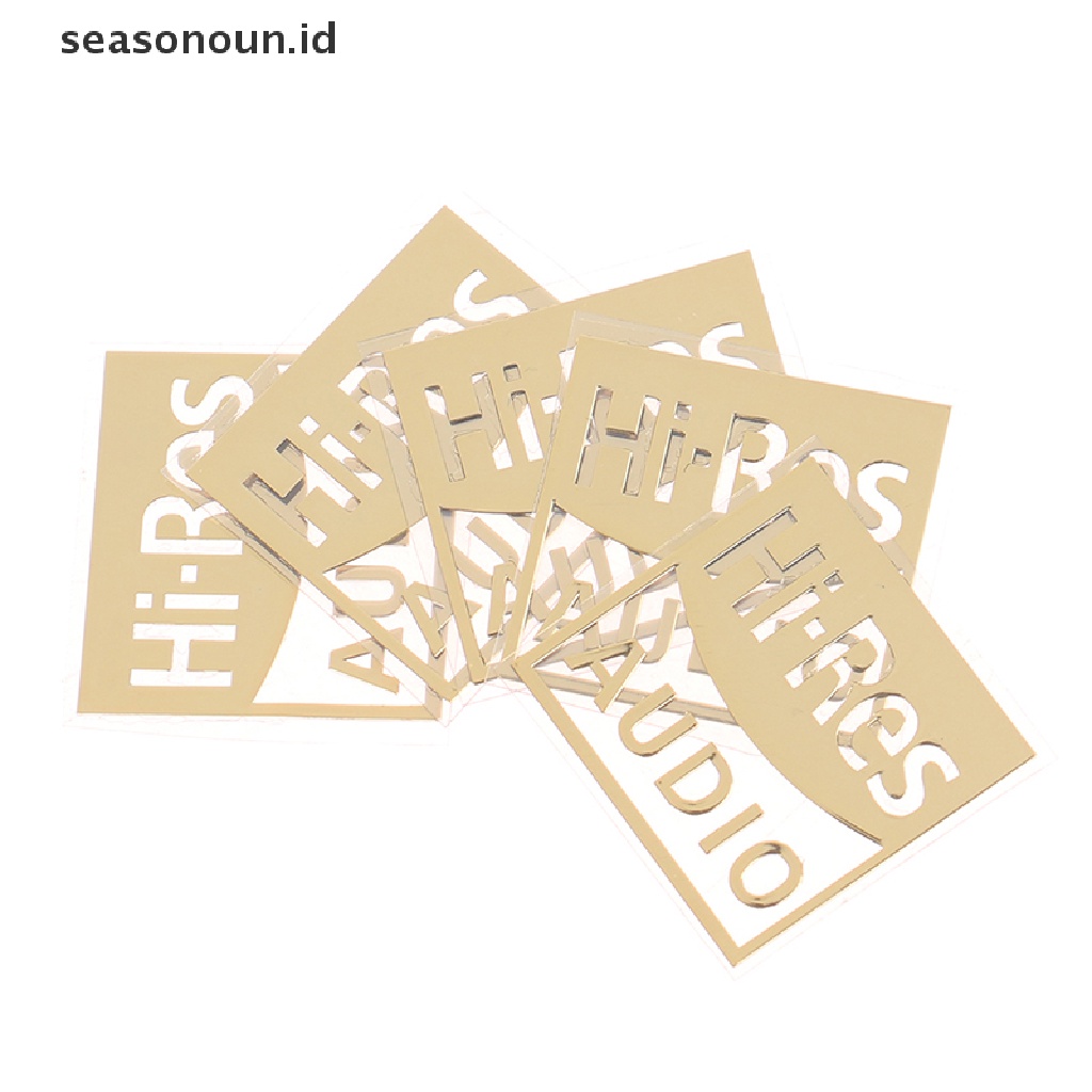 Seasonoun 5PCS SONY Hi-res AUDIO Gold Standard Sound Stiker Metal Bersertifikat Earphone.