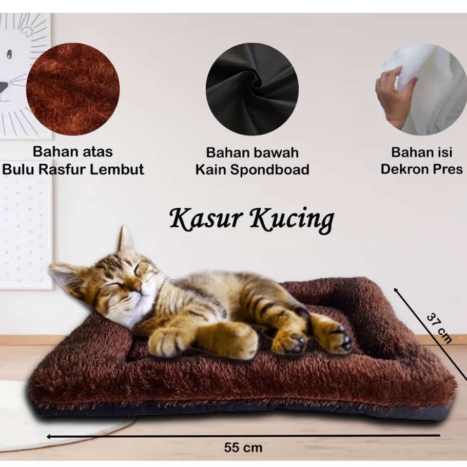MURAH Kasur Kucing Bulu Tebal Empuk / Kasur Kucing Bulu Hangat / Kasur Kucing Dewasa Tebal Empuk