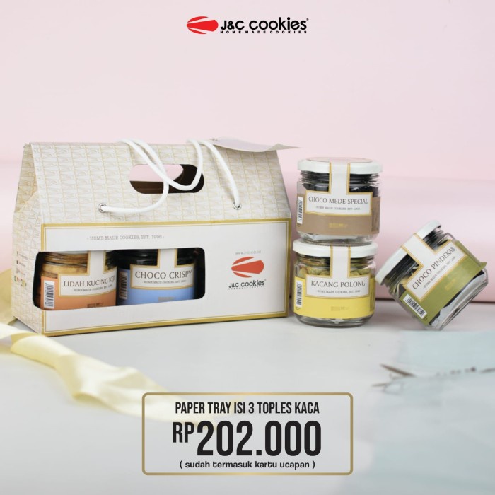 

✨NEW✨ -PARSEL RAMADAN ISI 3 TOPLES KACA JNC COOKIES (RASA BEBAS PILIH)- 1.1.23