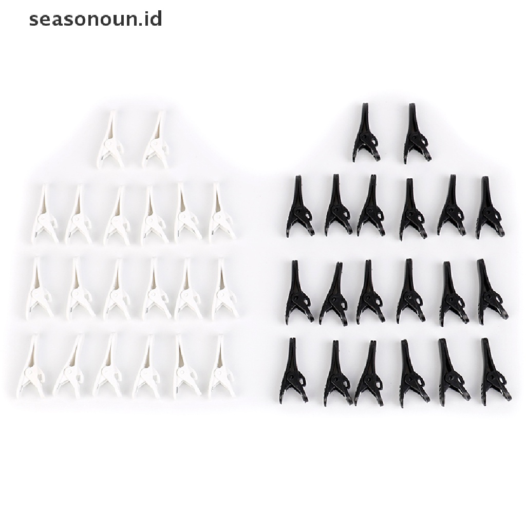 Seasonoun 20x Headphone earphone cable cord Kawat Kerah lapel Klip nip Penjepit Dudukan holder.