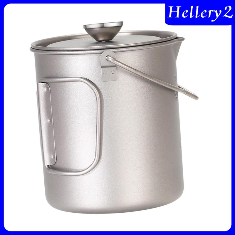 [Hellery2] Mug Cangkir Kopi Titanium Portable Pot Outdoor Cooking Camping