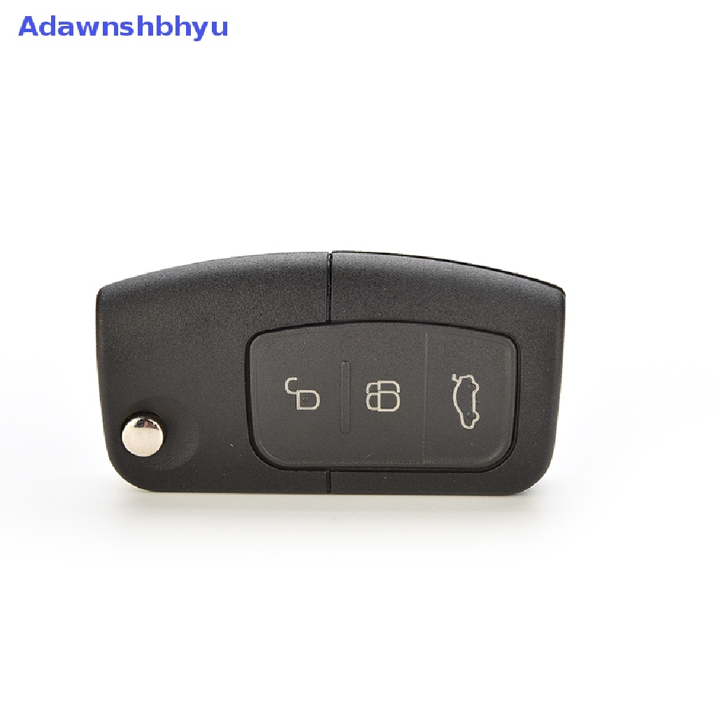 Adhyu Flip Remote 3tombol Key Shell Holder Cocok Untuk FORD Focus Fiesta Case Pengganti ID