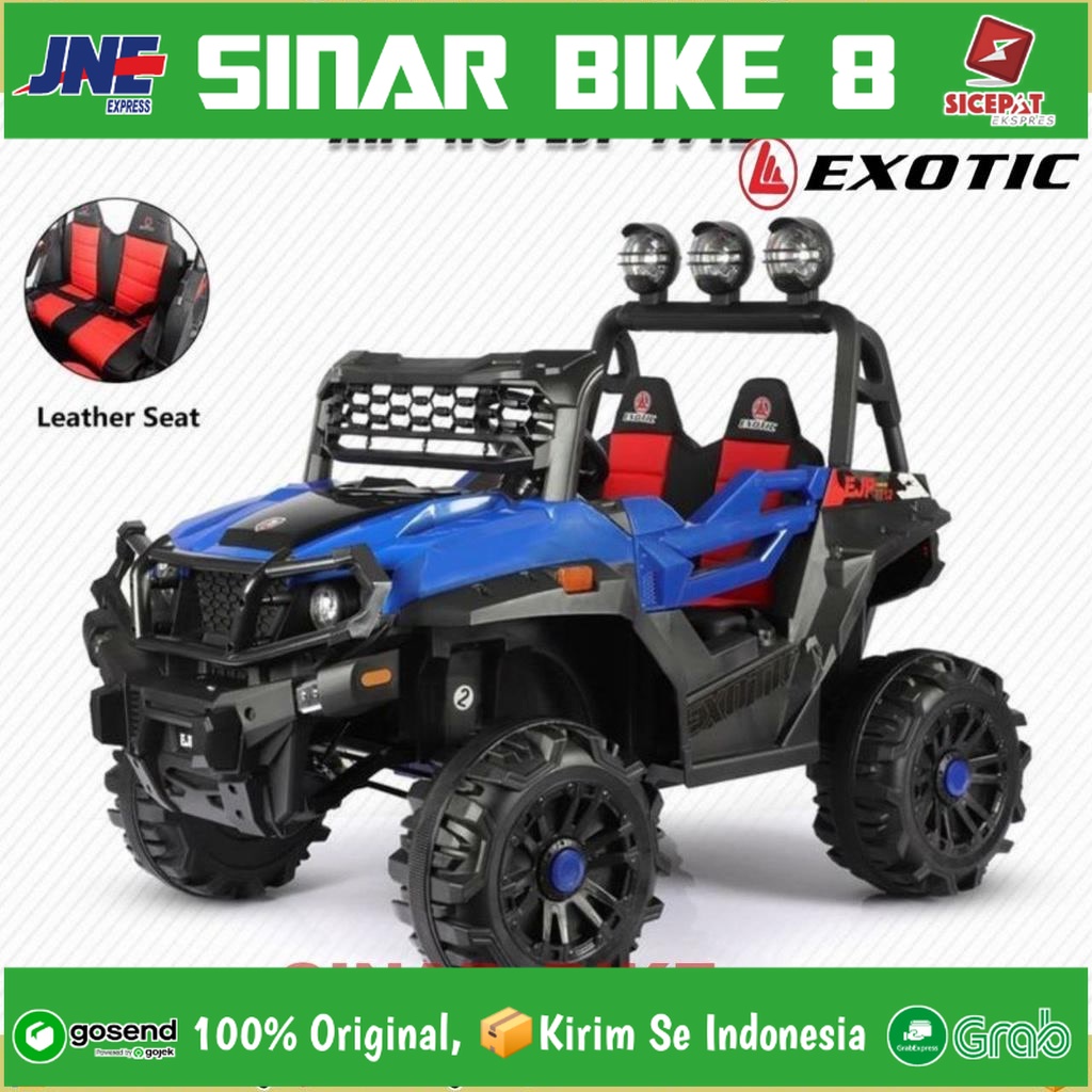 Mobilan Aki EXOTIC EJP 7712 JEEP Jok Kulit Remote Mainan Anak &amp; Exotic EJP 7702