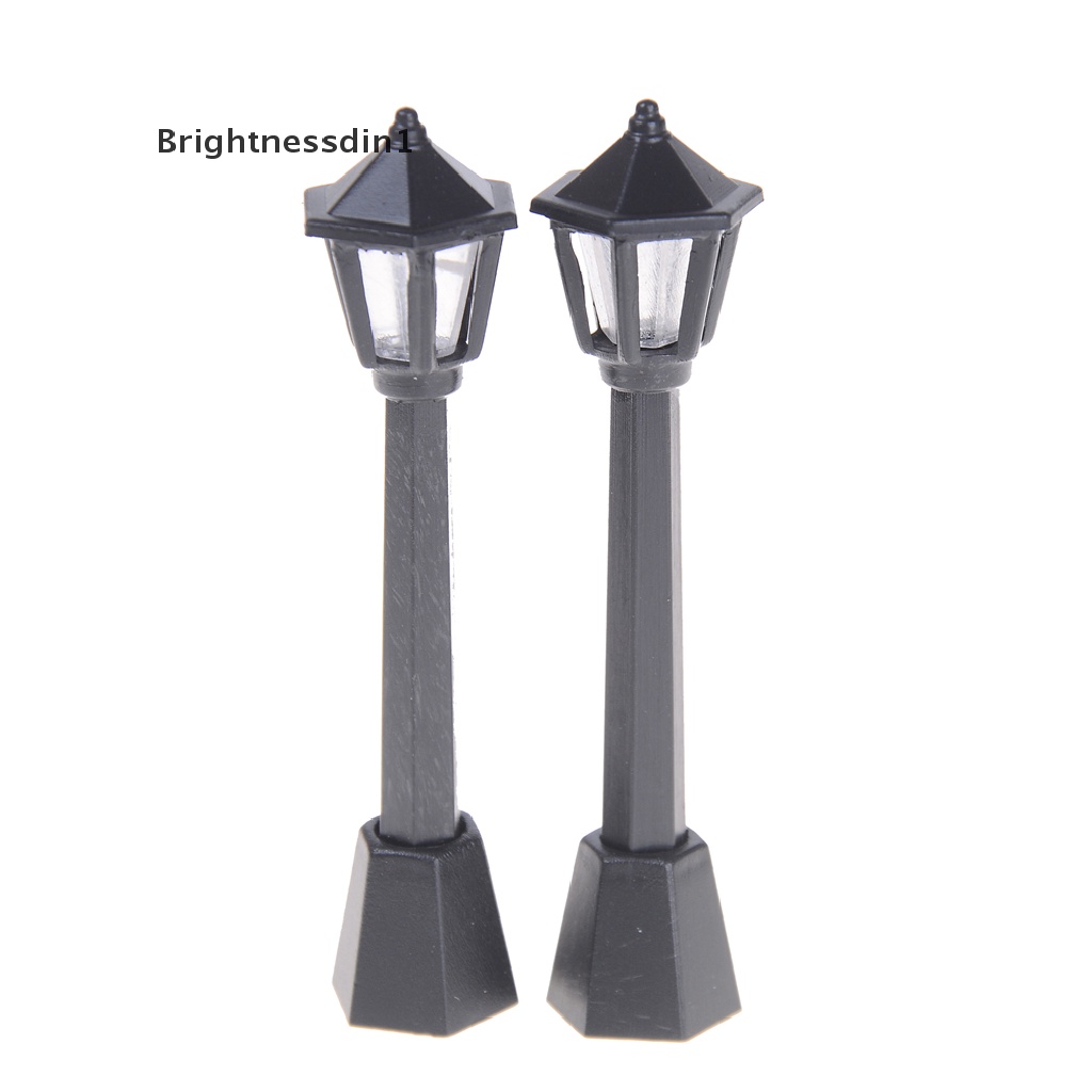 [Brightnessdin1] 5pcs Lampu Jalan Lampu Antik Imitasi Peri Taman Rumah Miniatur Lanskap Butik