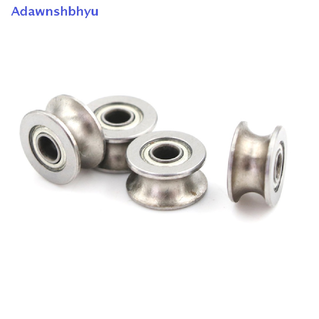 Adhyu 4PCS 4*13*7MM 624UU HCS U Groove Guide Pulley Rail Ball Bearings Roda ID