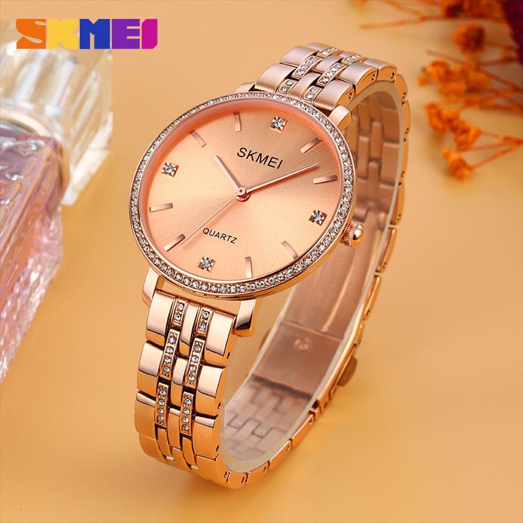 Jam Tangan Wanita SKMEI 2006 Analog Stainless Steel Original